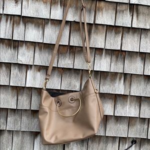 Faux Leather Over the Shoulder Bag